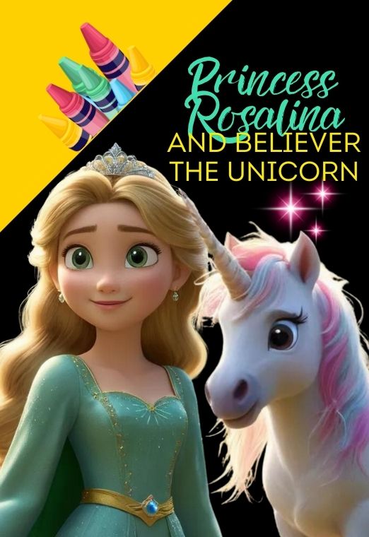 Princess Rosalina and Believer the Unicorn (Coloring Pages)